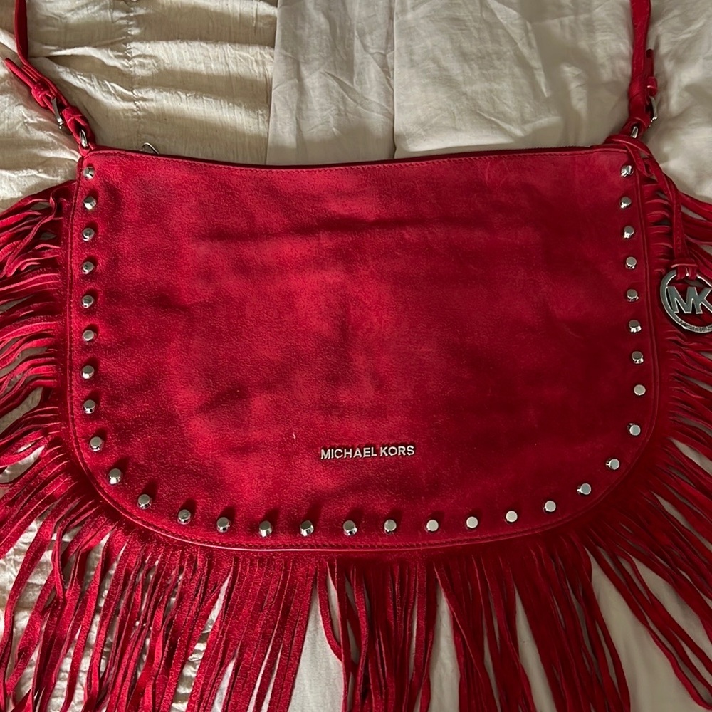 Ladies Michael Kors genuine suede bag